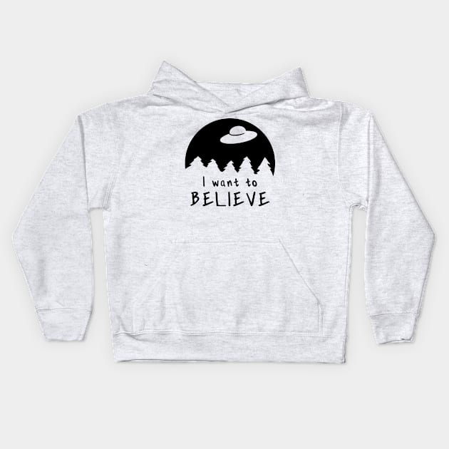 I want to believe - UFO Kids Hoodie by Alien-thang